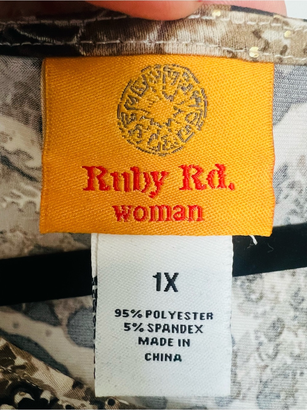 Ruby Rd. Leopard Print Twist-Waist Long Sleeve Dress - Brown/Black - Picture 3 of 4